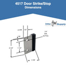 Cast Stainless Steel, Satin Finish, Universal In Or Outswing Stop - 4517