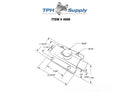 Bathroom Partition Door Stainless Steel 4 Hole Surface Mounted Slide Latch - ADA Compliant - 4698