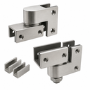 Bathroom Partition Cast Stainless Steel Wraparound Pivot Hinge Set for 3/4" & 1" Material, Roller Bearing Design - 4781