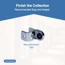 Chrome Plated, Handicap Concealed Latch Assembly With Center Screw - ADA Compliant -116350