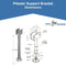 Toilet Compartment, Stainless Steel, Pilaster Support Bracket To Accept 1" Bathroom Stall Material - 013502