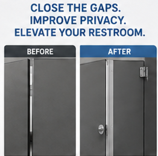 Commercial restroom partition privacy solutions