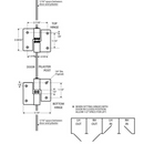 Surface-Mount Toilet Partition Door Hinge Set – Stamped Stainless Steel, LH Inswing/RH Outswing – 4704
