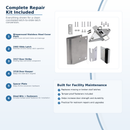 FIX-IT-KIT - Bathroom Partition Door Converts Concealed Latch Operation To Slide Latch Operation Inswing - Round Edge - 111168