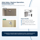 FIX-IT-KIT - Bathroom Partition Door Converts Concealed Latch Operation To Slide Latch Operation Inswing - Round Edge - 111168