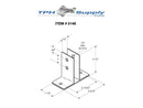 Stamped Stainless Steel, 2 Ear Urinal Screen Bracket For 1/2" Material - 0148