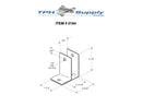 Stamped Stainless Steel, One Ear 3/4" Wall Bracket - 0164