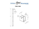 Stamped Stainless Steel, 57" Full Length "U" Bracket For 1/2" Material - 0266