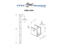 Stamped Stainless Steel, 54" Full Length "U" Bracket For 1" Material - 0279