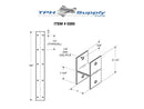 Stamped Stainless Steel, "H" Bracket (1" to 1") x 54" - 0285