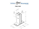 Stamped Stainless Steel, X-Heavy 2 Ear Urinal Screen Bracket For 1/2" Material - 0430