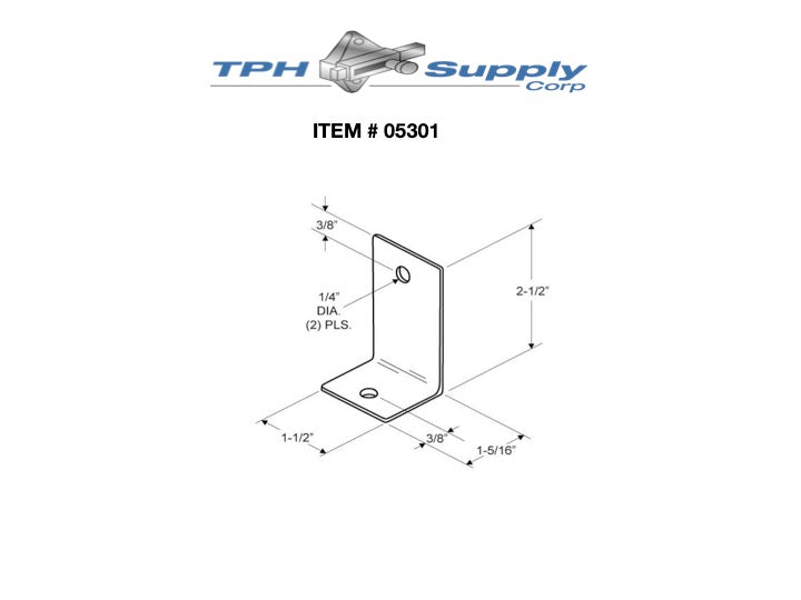 Stamped Stainless Steel Angle L Bracket - Set of 4 - 05301