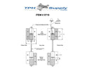 Stainless Steel Satin, Surface Mounted Door Hinge Set of 2 - 0719