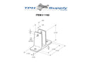 Toilet Compartment, Chrome Plated, Two Ear Wall Bracket For 7/8" Material - 1163