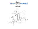 Toilet Compartment, Chrome Plated, Two Ear Wall Bracket For 1-1/4" Material - 1183