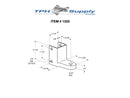 Chrome Plated Zamac Door Hinge Bracket For 1-1/4" Material - 1323