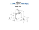 Chrome Plated Zamac, Door Bottom Hinge Bracket For 1-1/4" Square Pilasters -1331