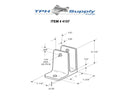 Cast Stainless Steel, One Ear Wall Bracket For 1/2" Material - 4157