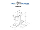 Cast Stainless Steel, Urinal Screen Bracket for 7/8" Material - 4160