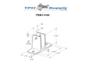Cast Stainless Steel To Ear Wall Bracket for 7/8" Material - 4163