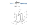 Cast Stainless Steel One Ear Wall Bracket for 3/4" Material - 4164