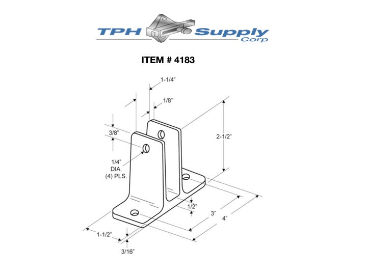 Bathroom Partition Cast Stainless Steel Wall Bracket For 1-1/4" Material - 4183