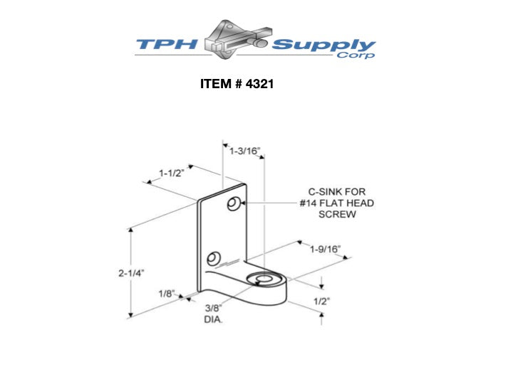 Cast Stainless Steel Flat Surface Mount Hinges - 4321