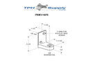 Cast Stainless Steel, Top (FLAT) Partition Door Hinge - 4375