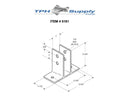 Extruded Aluminum Urinal Screen Bracket For 1" Material - 5161