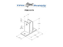 Extruded Aluminum Two Ear Wall Bracket For 1" Material - 5175