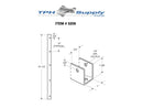 Extruded Aluminum 57-1/2" U Wall Bracket For 3/4" Material - 5206