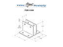 Extruded Aluminum, Two Ear 1" x 3" Wall Bracket - 5226