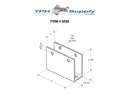 Extruded Aluminum X-High "U" Bracket For 1" Material - 5232