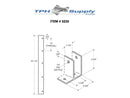 57-1/2" Clear Anodized, Extruded Aluminum Bracket For 1-1/4" Material - 5235