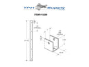 Extruded Aluminum 57-1/2" Wall Bracket For 1" Material - 5236