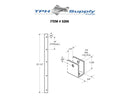 Extruded Aluminum 57-1/2" Full Length U Bracket For 1/2" Material - 5266