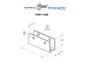 Extruded Aluminum U Bracket For 1/2" Material - 5298