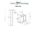 Extruded Aluminum 57-1/2" One Ear Wall Bracket For 3/4" Material - 5436