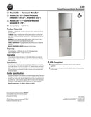 Towel Dispenser/Waste Receptacle,4.9 Gal, Recessed - Bradley-235-000000