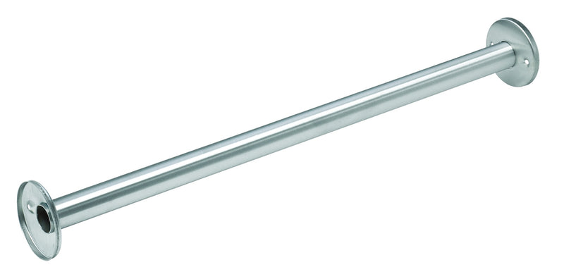 Shower Rod 1" OD x 72" Stainless Steel with Exposed Flange - Bradley - 953-072000