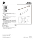 Shower Rod 1-1/4" OD x 36" Stainless Steel with Exposed Flange -Bradley - 9531-036000