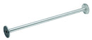 Shower Rod 1" OD x 72" Stainless Steel with Concealed Flange - Bradley - 9538-072000