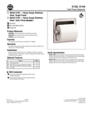 Toilet Tissue Dispenser, Recessed,Single - Bradley - 5104-000000