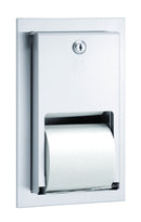 Toilet Tissue Dispenser, Recessed, Dual - Bradley - 5412-000000
