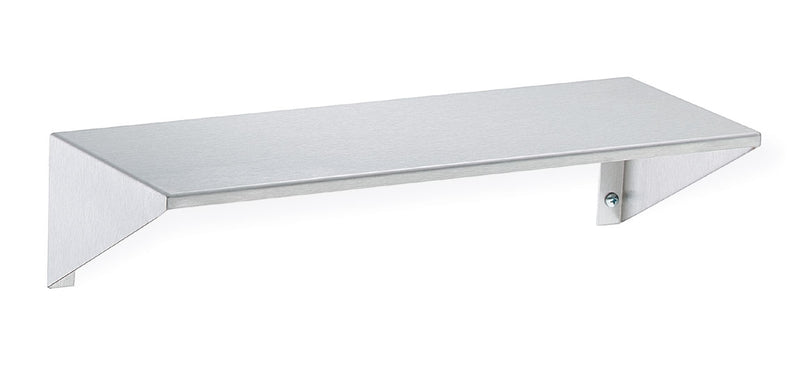 Stainless Steel Shelf with Integral End Brackets, 5" Depth x 12" Length - Bradley - 755-12