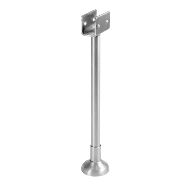 Toilet Compartment Stainless Steel Pilaster Support Bracket To Accept 3/4" Toilet Partition Material - 013500