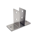 Stamped Stainless Steel, 2 Ear Urinal Screen Bracket For 7/8" Material - 0160