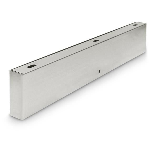 22"W X 3"H, For 1" Partition Material, Stainless Steel Pilaster Anchor Style Shoe  03022
