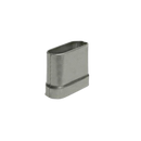 2" W X 3"H For 1-1/4" Partition Material, Stainless Steel, Round End, Pilaster Anchor Shoe 06102