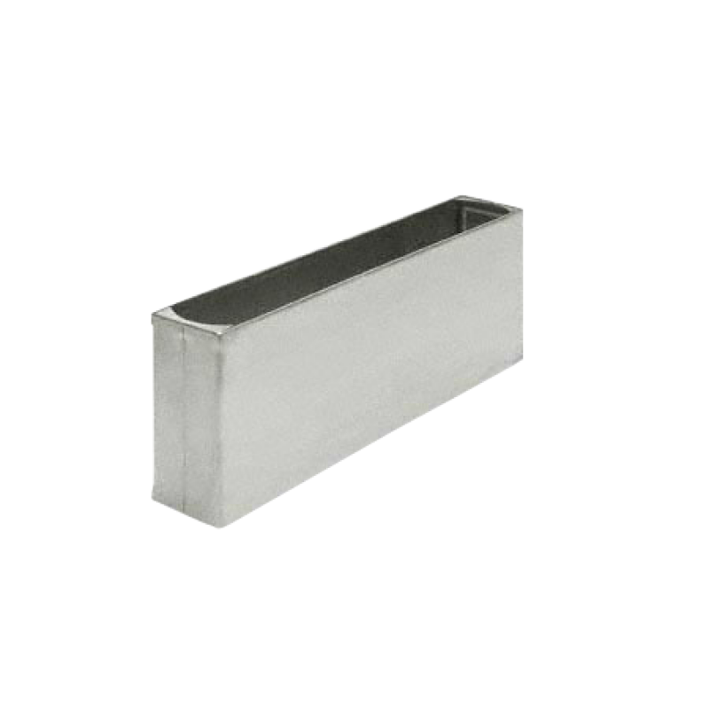10"W X 3" H, For 1-1/4" Partition Material, Round End Stainless Steel, Pilaster Shoe For Baked Enamel Pilaster 06210